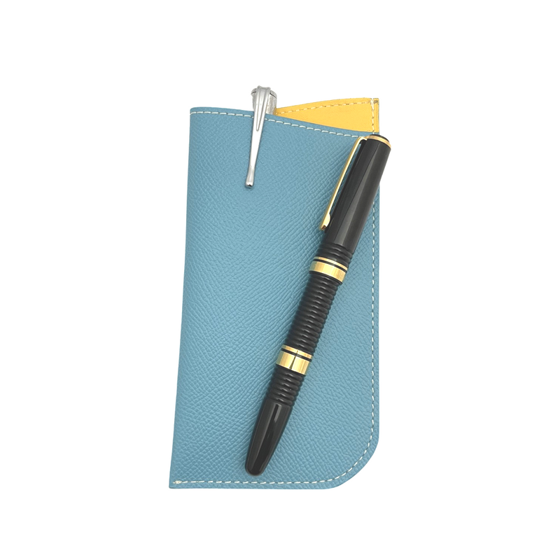 [French calf] <br> Glasses case <br> Color: Yellow