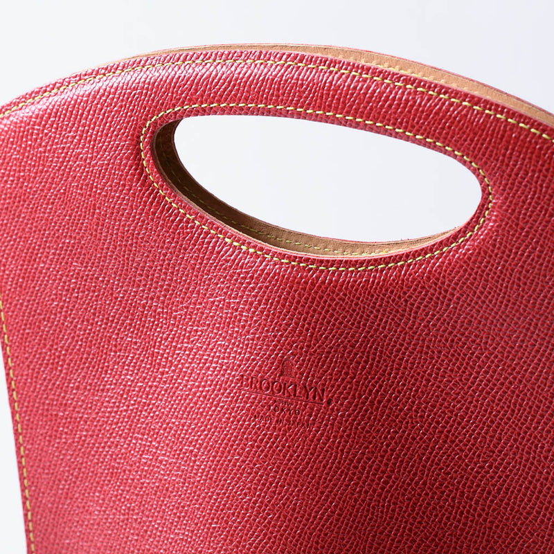 [French calf] <br> Wine carry bag <br> Color: Red