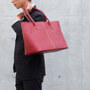 [サルベージ PROJECT]<br>フレンチカーフ ラージトートバッグ<br>color：レッド