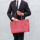 [サルベージ PROJECT]<br>フレンチカーフ ラージトートバッグ<br>color：レッド