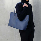 [French calf] <br>Royal M tote bag<br>color: ink blue<br>[Made to order]