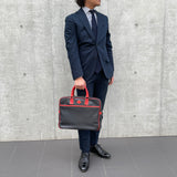 [スムースレザー] <br>ポールブリーフ<br>color：ネイビー×レッド