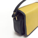 [Shrink leather] <br> Tassel mini -shoulder <br> color: Black x Yellow