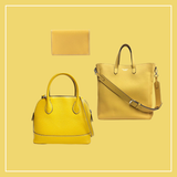 [French calf] <br>Thread gusset card case<br>color: yellow