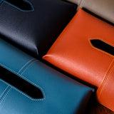 [フレンチカーフ] <br>ボックスティッシュカバー<br>color：ジーンブルー
