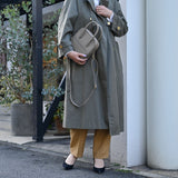 [Shrink leather]<br>postman mini shoulder<br>color: taupe