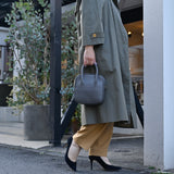 [Shrink leather]<br>postman mini shoulder<br>color: ethane gray
