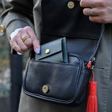 [French calf] <br>mini snap wallet<br>color: dark green