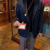 [French calf] <br>ID strap both sides side  <br>color: orange