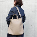 [Tryon Lagoon] <br> Shoulder tote bag <br> Color: Tope x Yellow Stitch