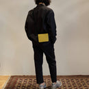 [Shrink leather] <br> Tassel mini -shoulder <br> color: Black x Yellow