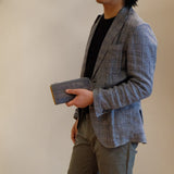 [Color Crocodile] <br>L zip long wallet<br>color: gray<br>[Made to order]