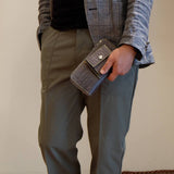 [Color Crocodile] <br>mini snap wallet<br>color: gray<br>[Made to order]