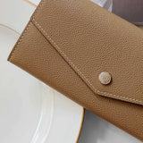 [French calf] <br>flap long wallet<br>color: taupe