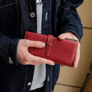[Yamato] <br> Long wallet with belt <br> COLOR: Bordeaux x Gray
