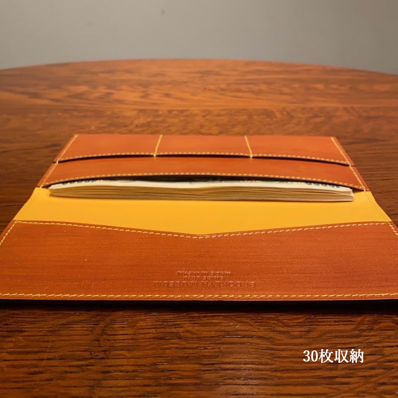 [Persimmon dyeing] <br> Slim long wallet