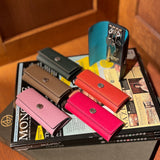 [French calf] <br>triple key case<br>color: orange