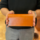 [Persimmon astringent dyeing] <br> Sasamachi long wallet