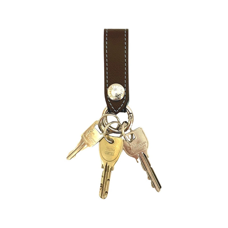 [French calf] <br> Keychain <br> Color: Dark Brown