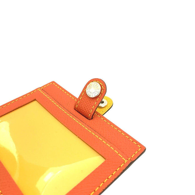 [フレンチカーフ] <br>IDストラップ両面横  <br>color：オレンジ