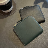 [French calf] <br>Half L zip wallet<br>color: navy