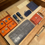 [Persimmon juice dyed crocodile] <br>mini snap wallet