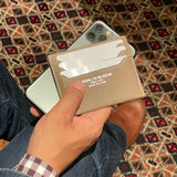 [French calf] <br>card & slit<br>col: taupe