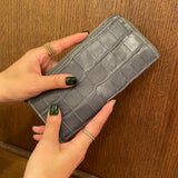 [Color Crocodile] <br>L zip long wallet<br>color: gray<br>[Made to order]