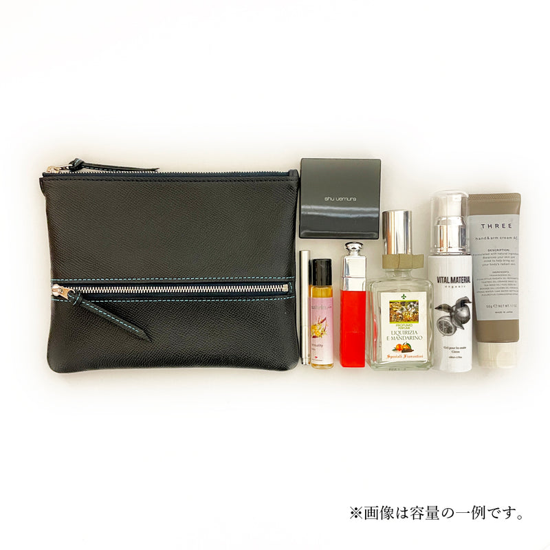 [French calf] <br> Pouch M <br> color: Tope <br> [Made -to -order]