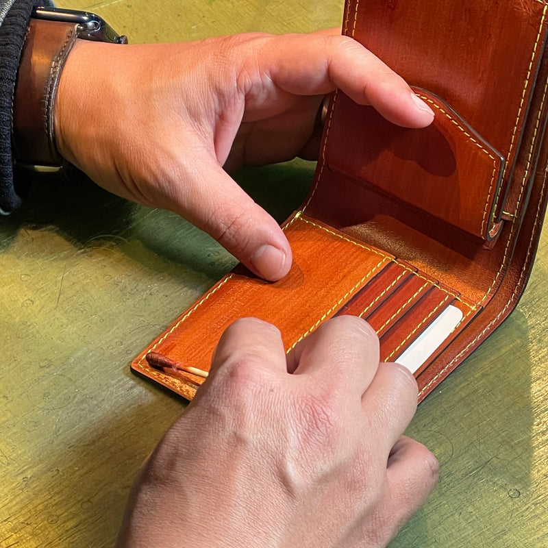 [Persimmon Shibu dyeing] <br> International wallet <br> [Made -to -order]