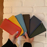[French calf] <br>L zip long wallet<br>color: dark green