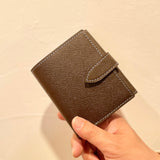 [French calf] <br>hookup wallet<br> color: dark brown