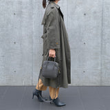 [Shrink leather]<br>postman mini shoulder<br>color: ethane gray