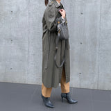 [Shrink leather]<br>postman mini shoulder<br>color: ethane gray