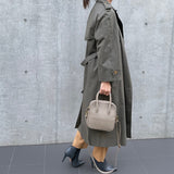 [Shrink leather]<br>postman mini shoulder<br>color: taupe