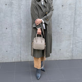[Shrink leather]<br>postman mini shoulder<br>color: taupe