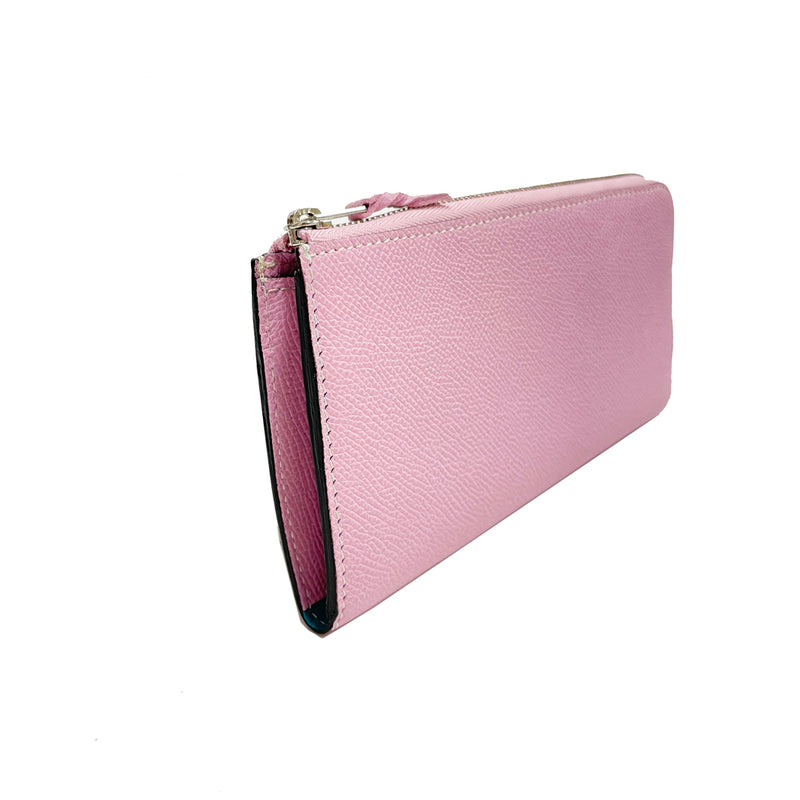 [French calf] <br> L Zip Long Wallet <br> Color: Mauve Pink