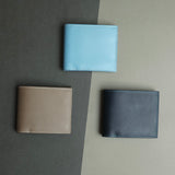 [French calf]<br>international wallet<br>color: Jean blue