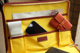 [Yamato] <br>round clutch bag<br>color: Bordeaux<br>[Made to order]