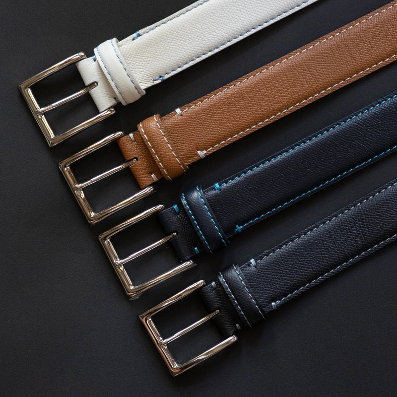 [French calf] <br> 35mm belt <br> color: White
